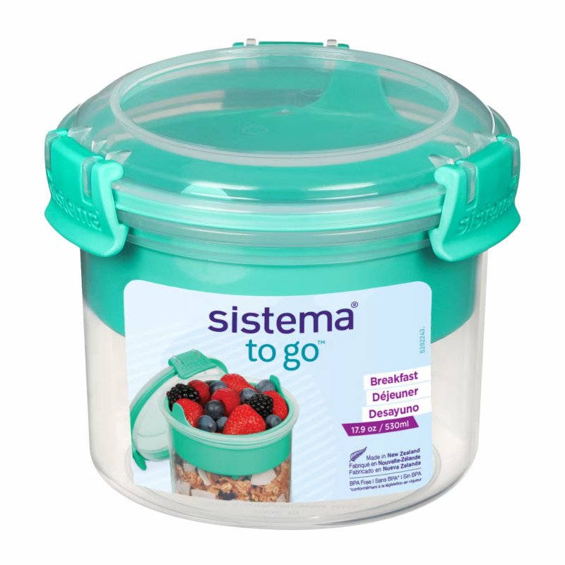 Sistema To Go Breakfast Food Container 530mL (Green)
