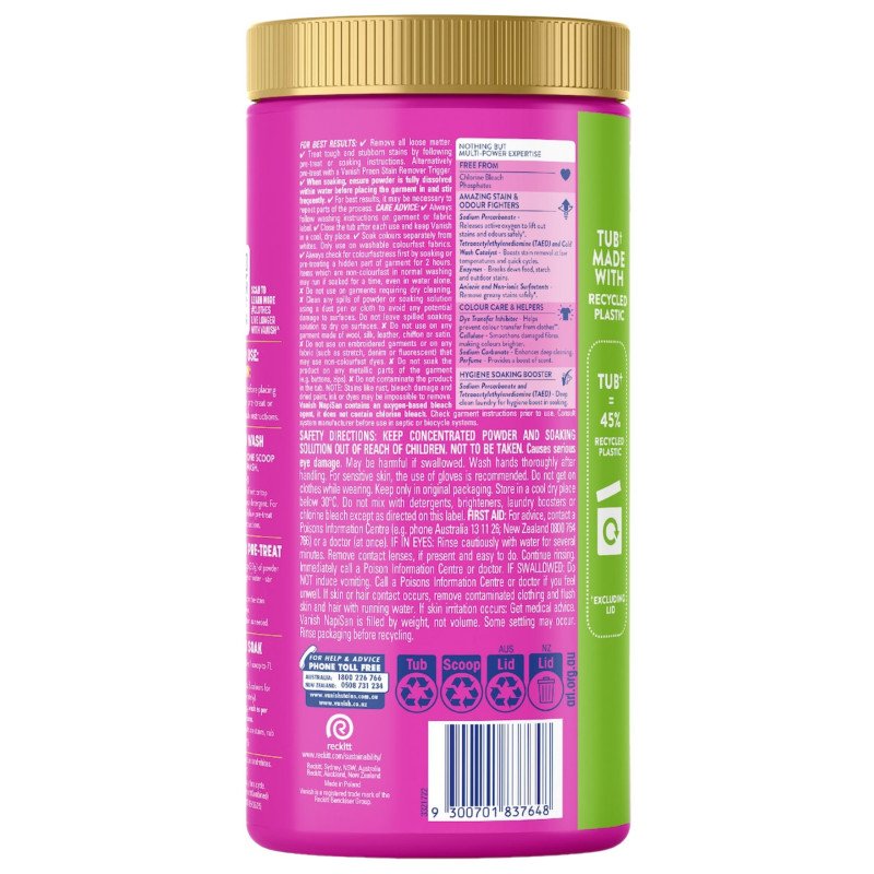 [Expiry Date: 12/2027] Vanish Gold Pro Turbo Stain Remover Powder 2kg
