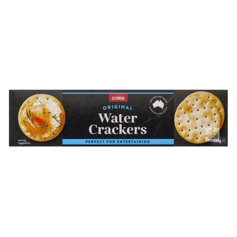 [Expiry: 30/08/2026] Coles Original Water Crackers 125g