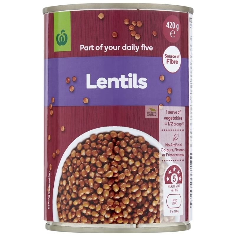 Woolworths Lentils 420g