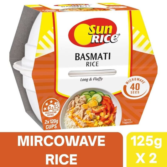 [Expiry Date: 20/03/2027] Sunrice Microwave Basmati Rice Cup 120g x 2 Pack