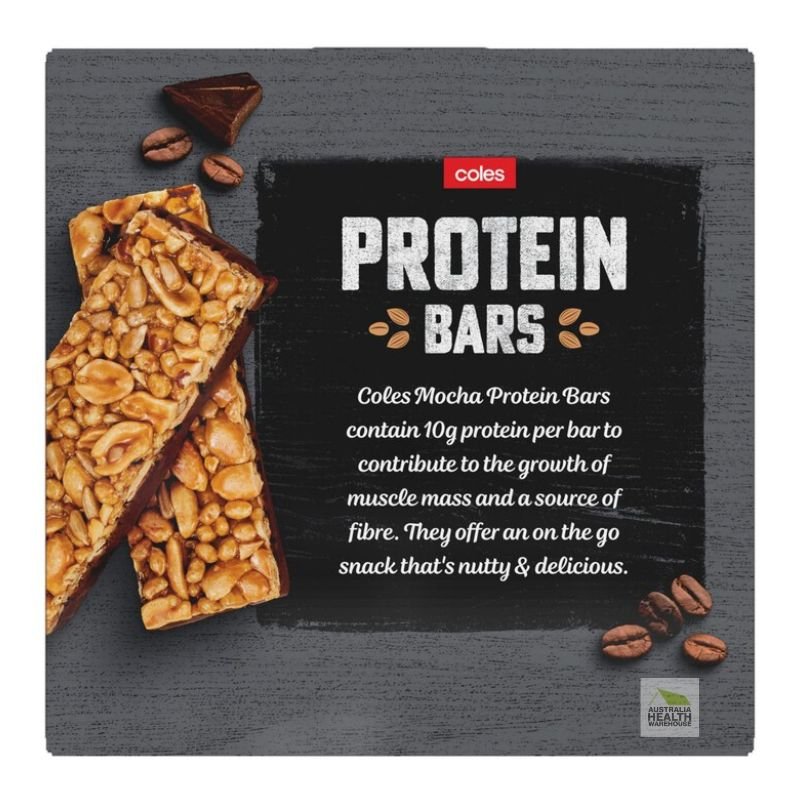 Coles Protein Bars Mocha 5 Bars 190g