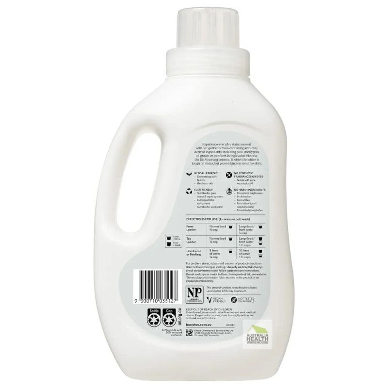 Bosisto's Sensitive Laundry Liquid 1.2 Litre