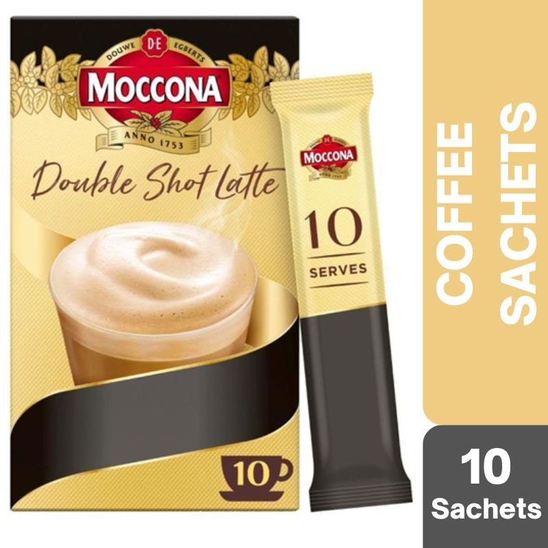 [Expiry:20/06/2027] Moccona Double Shot Latte Coffee 10 Sachets