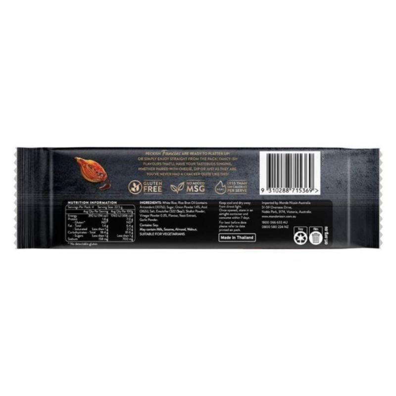 [Expiry Date: 30/04/2027] Peckish Fancies Caramelised Onion & Balsamic Vinegar Rice Crackers 90g