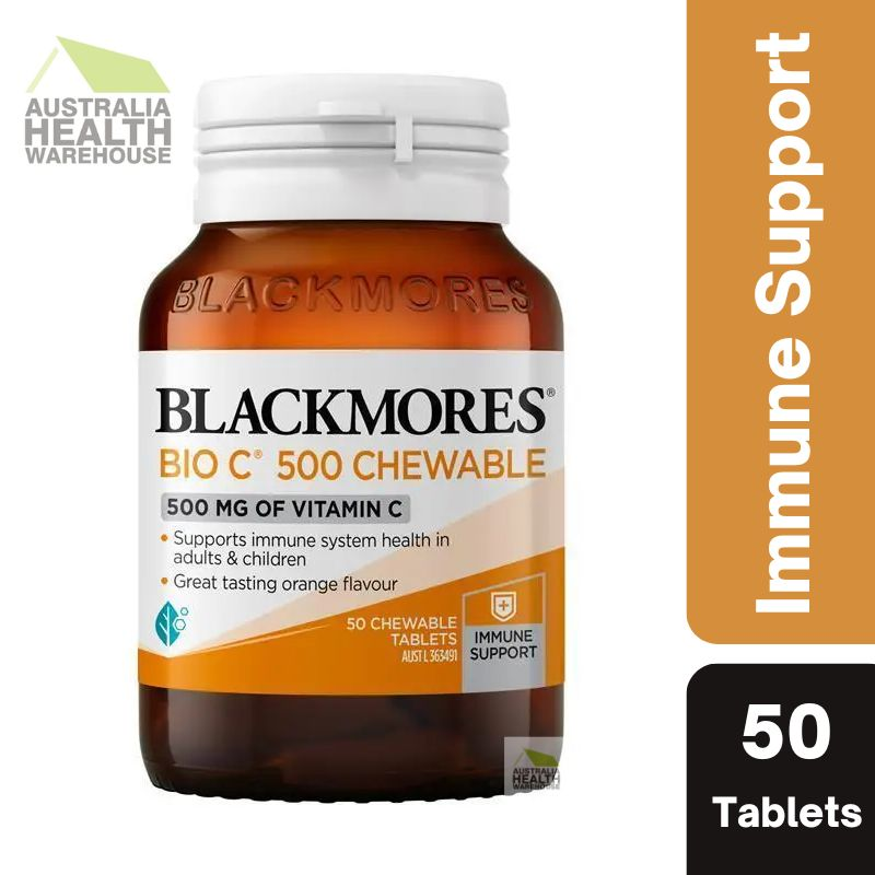 [Expiry: 03/2027] Blackmores Bio C 500mg 50 Chewable Vitamin C Tablets