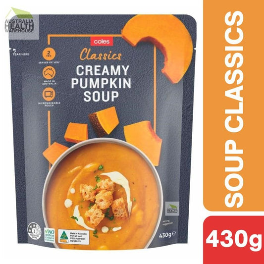 Coles Classics Creamy Pumpkin Soup Pouch 430g