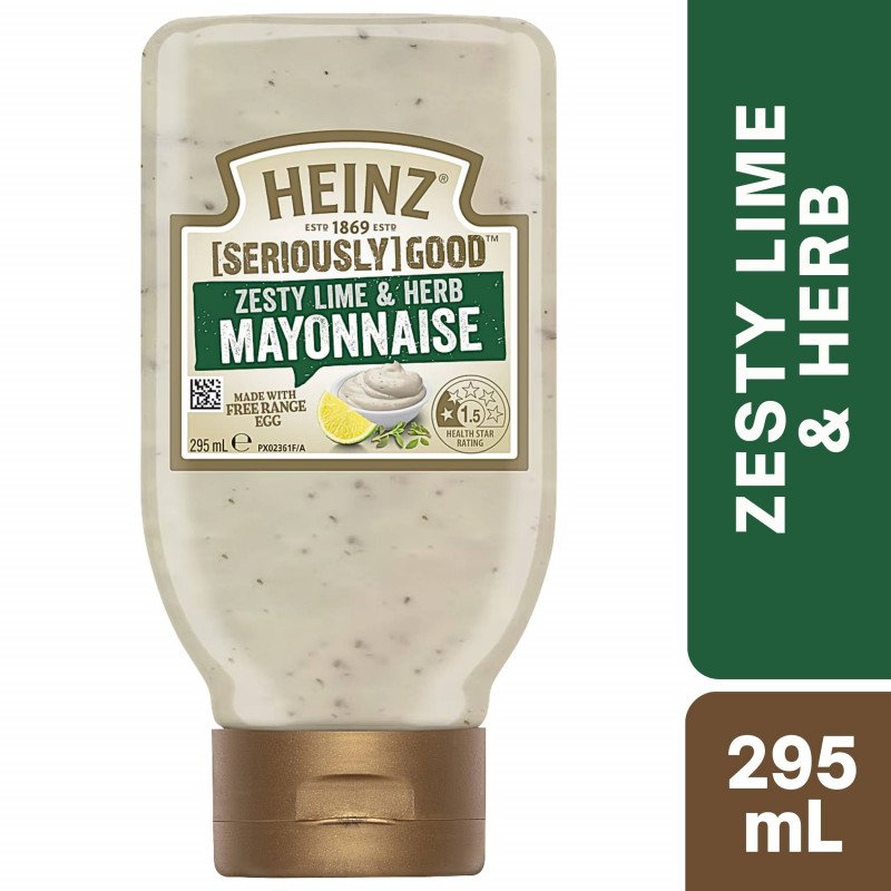 [Expiry Date: 28/11/2026] Heinz Seriously Good Zesty Lime & Herb Mayonnaise 295mL