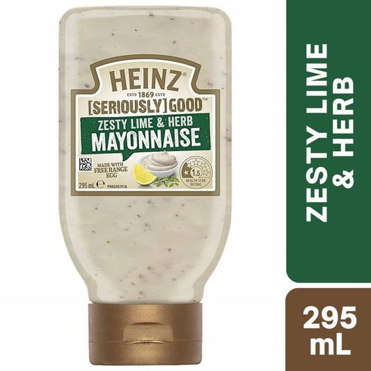 [Expiry Date: 28/11/2026] Heinz Seriously Good Zesty Lime & Herb Mayonnaise 295mL