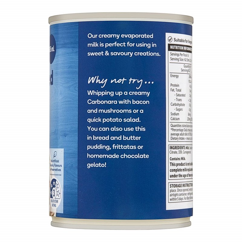 [Expiry Date: 07/10/2026] Woolworths Evaporated Milk 385mL