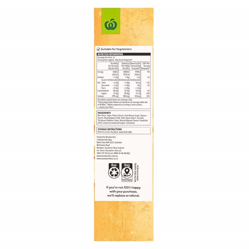 [Expiry Date: 01/12/2026] Woolworths Free From Gluten Banana Bread Mix 400g | Oz Mart