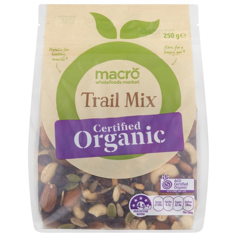 [CLEARANCE Expiry Date: 22/06/2026]  Woolworths Macro Organic Trail Mix 250g