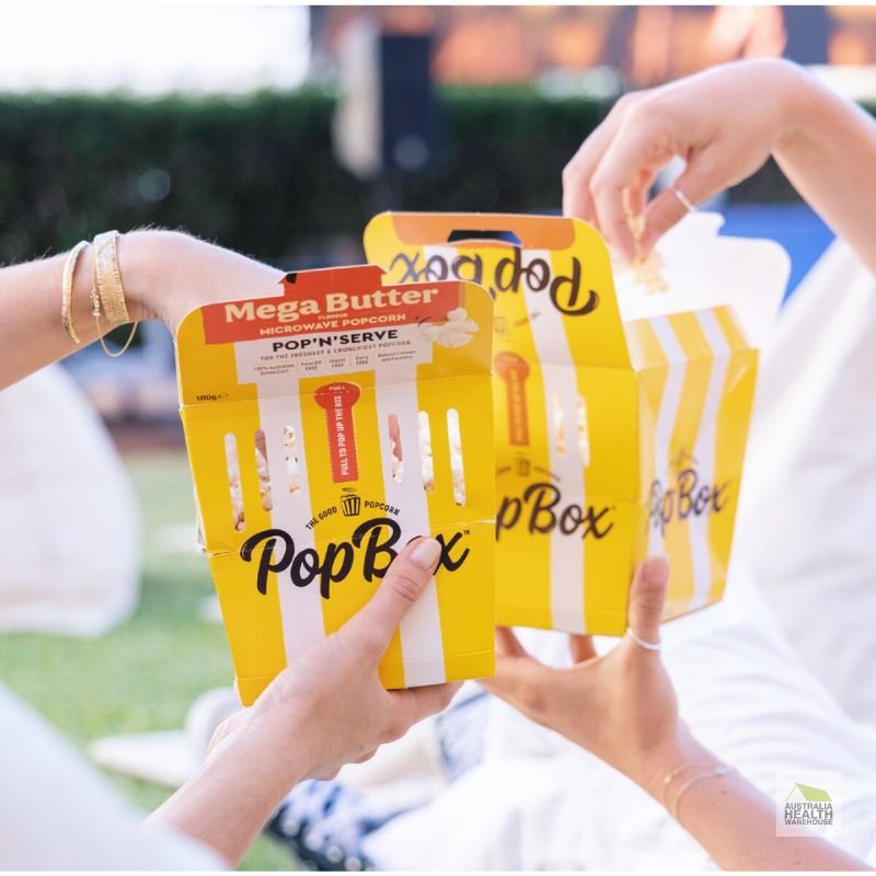 [Expiry: 12/02/2027] Pop Box Mega Butter Flavour Microwave Popcorn 100g