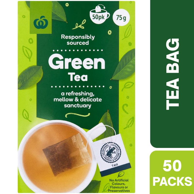 [Expiry: 05/09/2027] Woolworths Green Tea 40 pack 75g