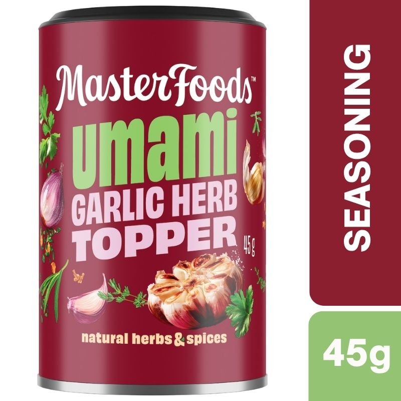 [Expiry Date: 15/09/2027] Masterfoods Umami Garlic Herb Topper Seasoning Can 50g