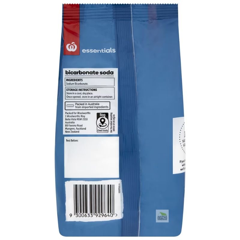 [Expiry: 21/08/2027] Woolworths Essentials Bicarbonate Soda 500g