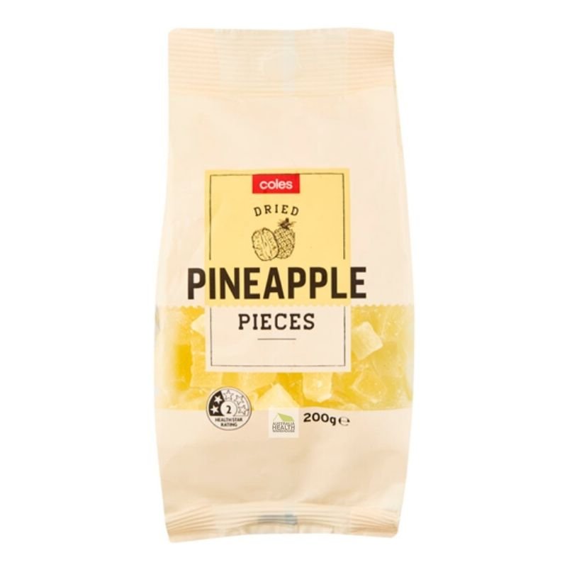 Coles Dried Pineapple Pieces 200g