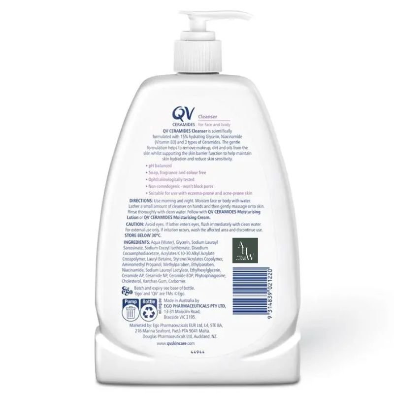 [Expiry Date:04/2029] Ego QV Ceramides Cleanser 1.25kg