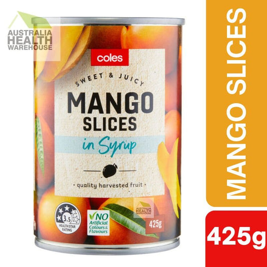 [Expiry Date: 15/10/2026] Coles Mango Slices In Syrup 425g