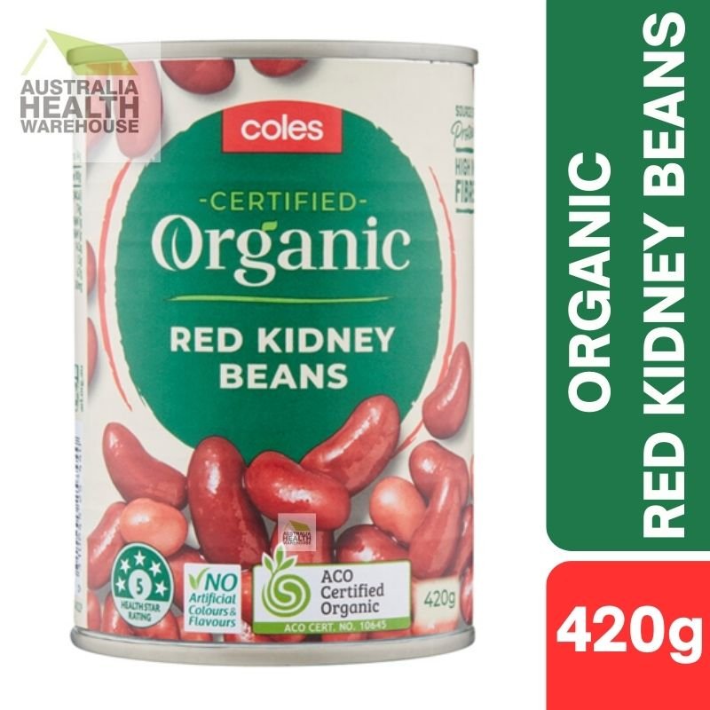 [Expiry Date: 26/05/2028] Coles Organic Red Kidney Beans 420g