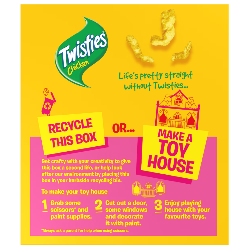 [CLEARANCE Expiry: 29/11/26] Twisties Chicken 19g x 8 Pack