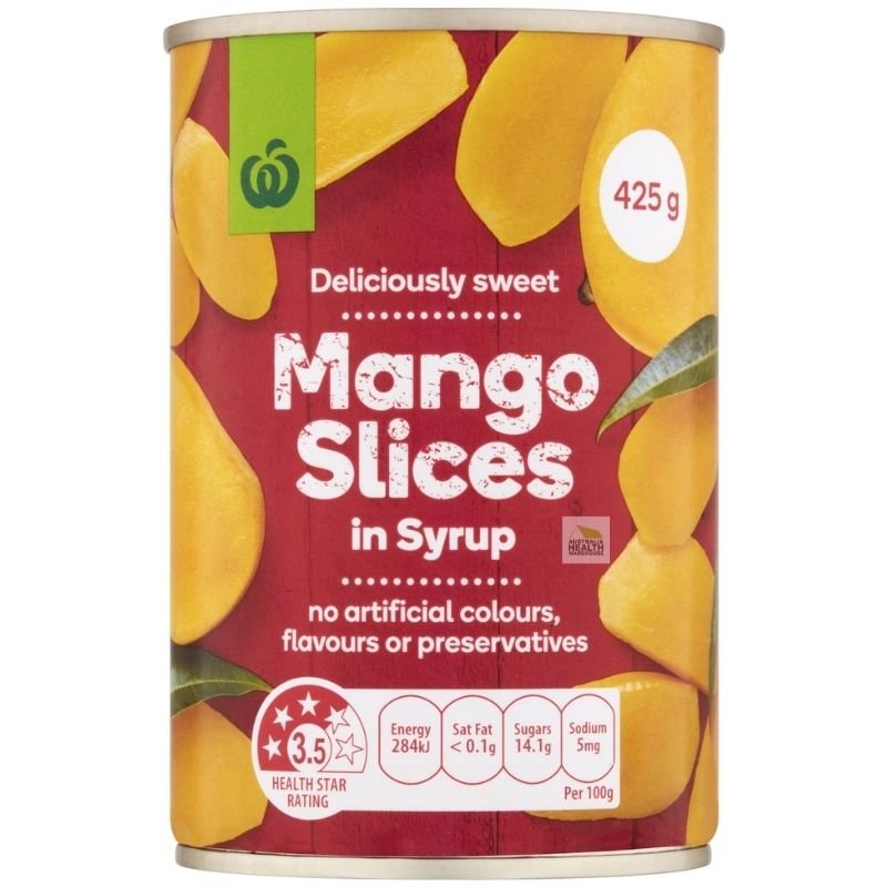 [Expiry Date: 30/04/2027] Woolworths Mango Slices In Syrup 425g