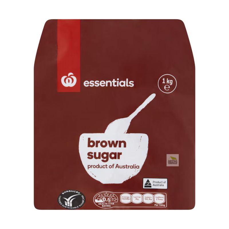 [Expiry Date: 19/08/2027] Woolworths Essentials Australian Brown Sugar 1kg