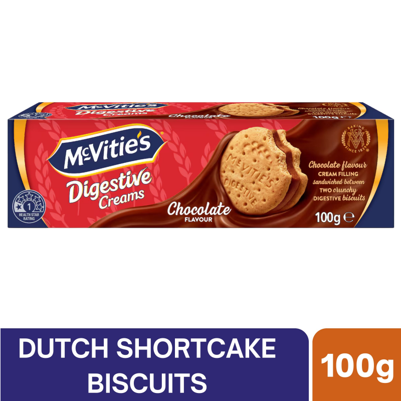 [Expiry Date: 15/04/2027] McVitie's Digestive Creams Chocolate Flavour Biscuits 100g