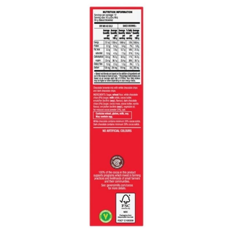 [Expiry Date: 11/06/2027] Betty Crocker Triple Chocolate Brownie Mix 500g