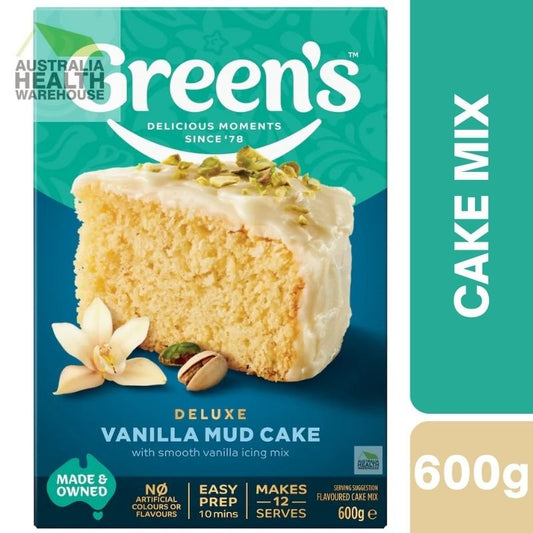 [Expiry Date: 13/03/2027] Green's Deluxe Vanilla Mud Cake Mix 600g