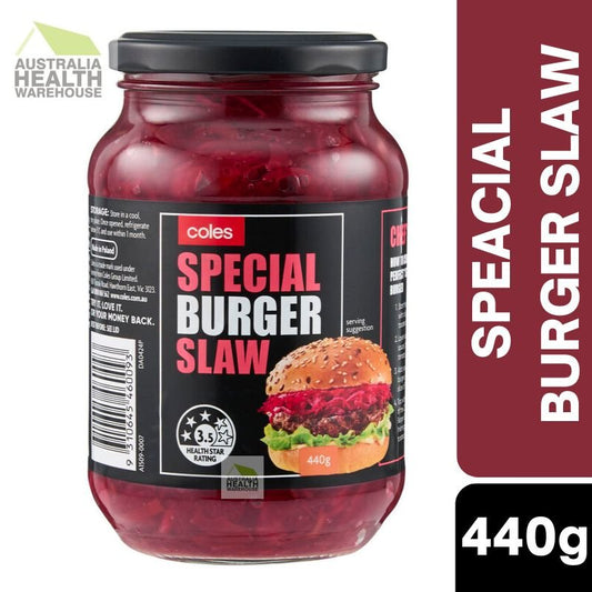 [CLEARANCE Expiry: 28/05/2026]  Coles Special Burger Slaw 440g