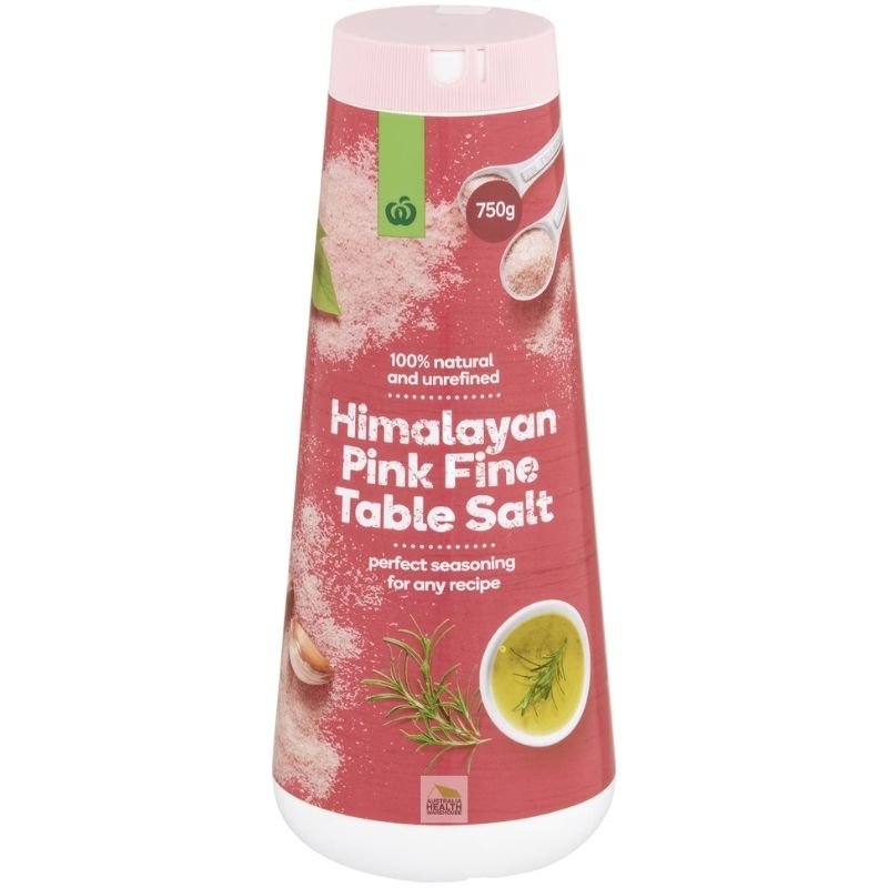 [Expiry Date: 24/06/2028] Woolworths Himalayan Pink Fine Table Salt 750g