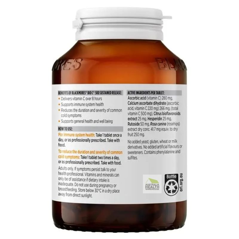 [Expiry: 04/2028] Blackmores Bio C 500mg Sustained Release 200 Tablets