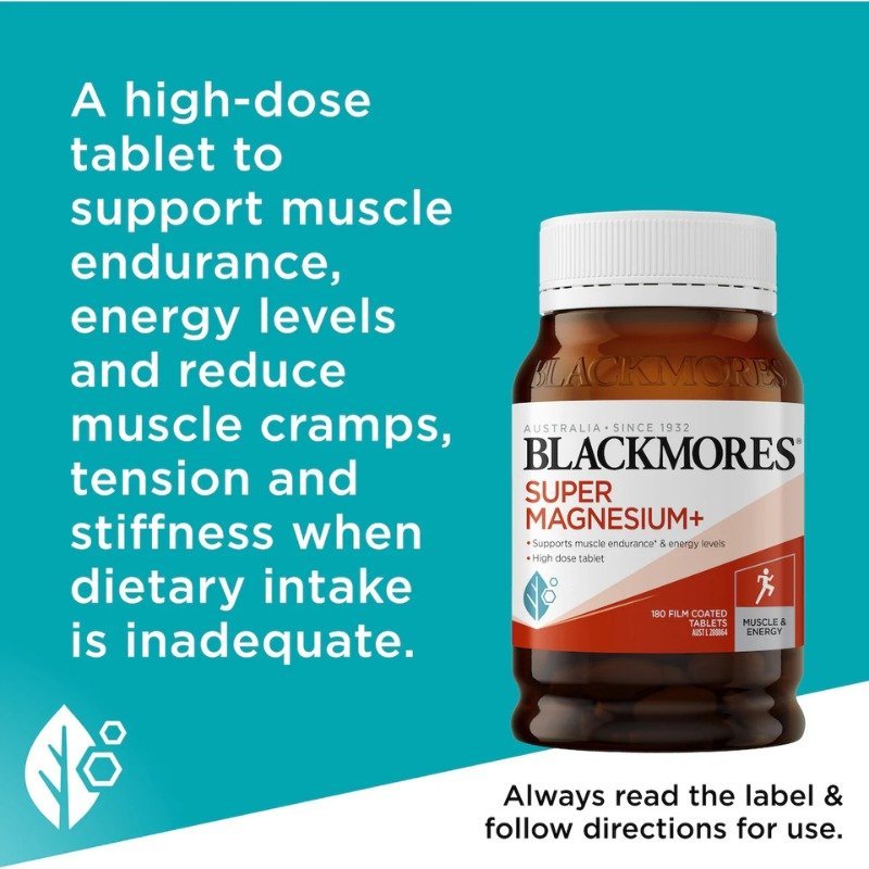 [Expiry: 12/2026] Blackmores Super Magnesium Plus 180 Tablets