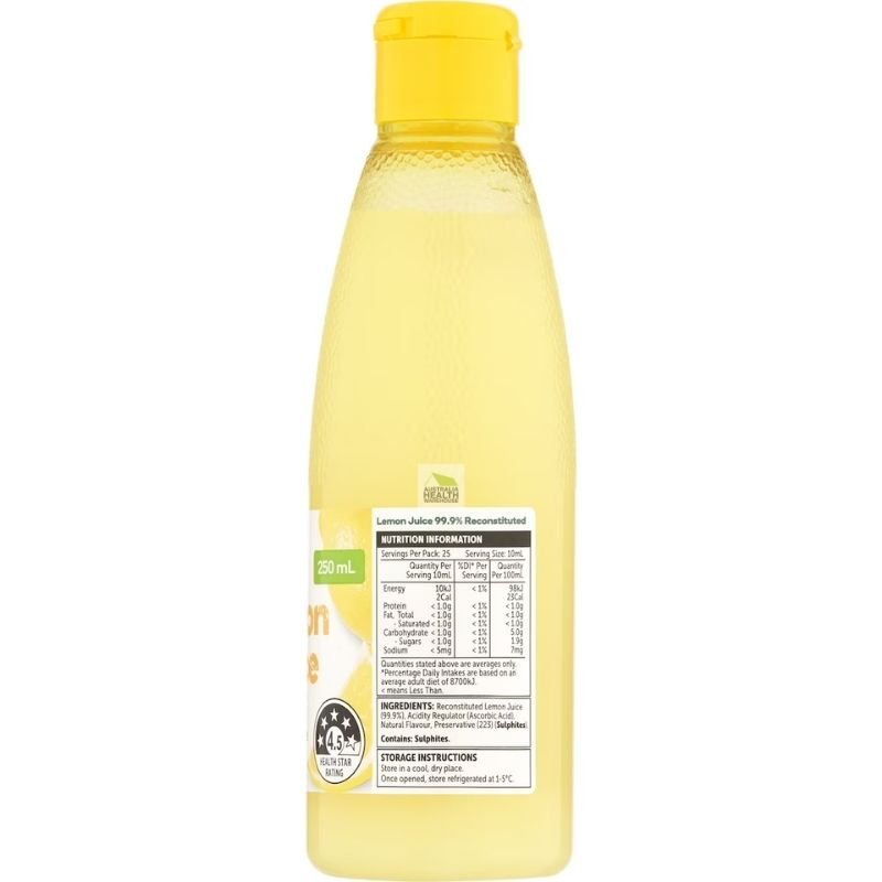 [Expiry Date:06/11/2026] Woolworths Lemon Juice 250mL