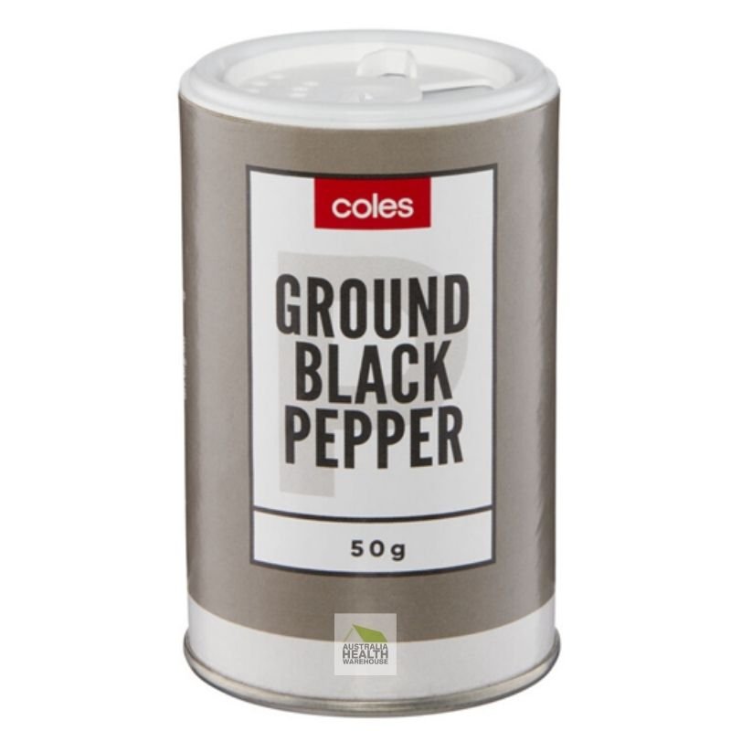 [Expiry Date: 02/09/2027] Coles Ground Black Pepper 50g