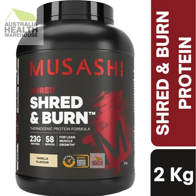 [Expiry: 06/05/2027] Musashi Shred & Burn Vanilla Milkshake Flavour 2kg