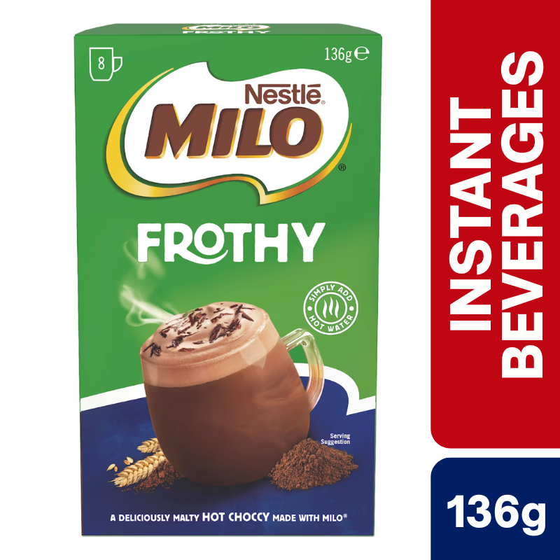 [Expiry Date: 28/02/2027] Milo Frothy Hot Choccy 8 Sachets 136g