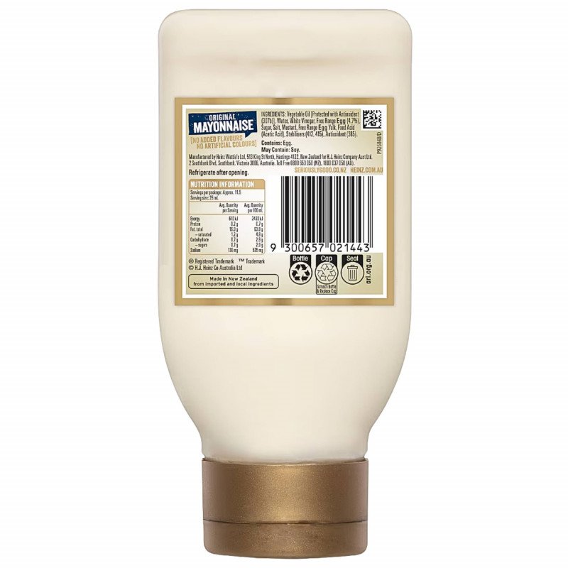 [Expiry Date: 16/12/2026] Heinz Seriously Good Original Mayonnaise 295mL