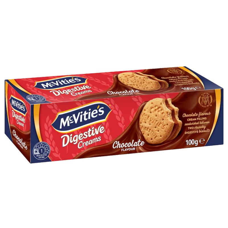 [Expiry Date: 15/04/2027] McVitie's Digestive Creams Chocolate Flavour Biscuits 100g