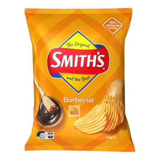 [CLEARANCE Expiry: 01/03/2026] Smith's Barbecue Flavoured Crinkle Cut Potato Chips 170g