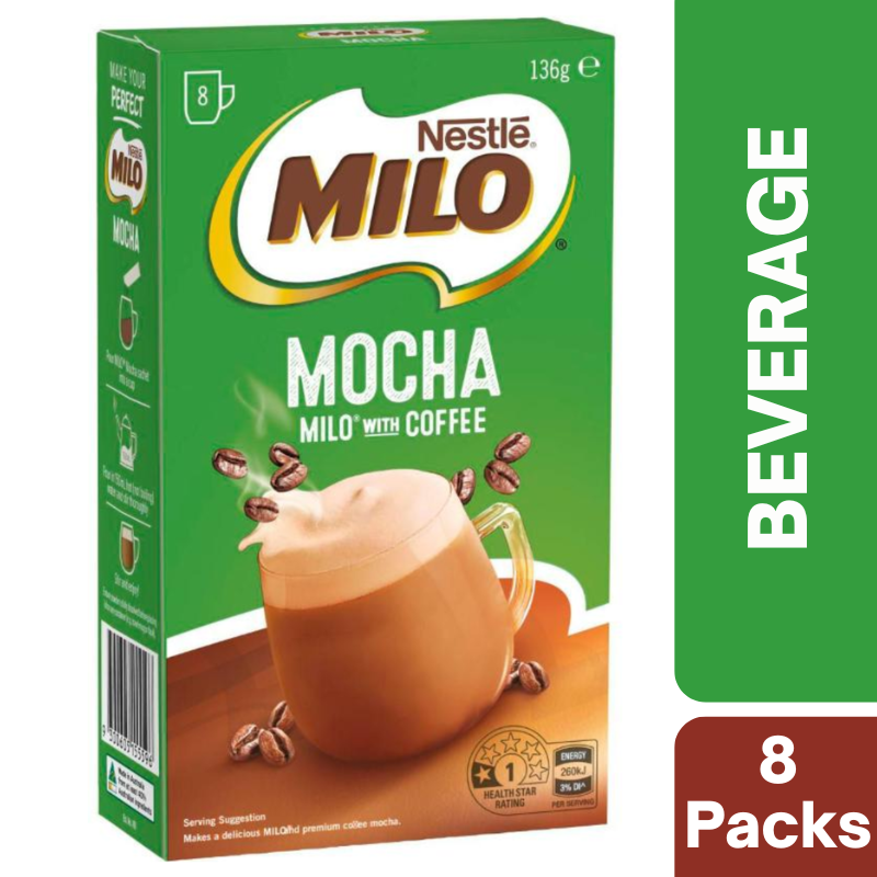 [Expiry Date: 07/2027] Milo Mocha Milo with Coffee x 8 Sachets 135g
