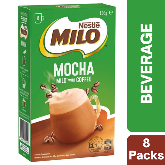 [Expiry Date: 30/04/2027] Milo Mocha Milo with Coffee x 8 Sachets 135g