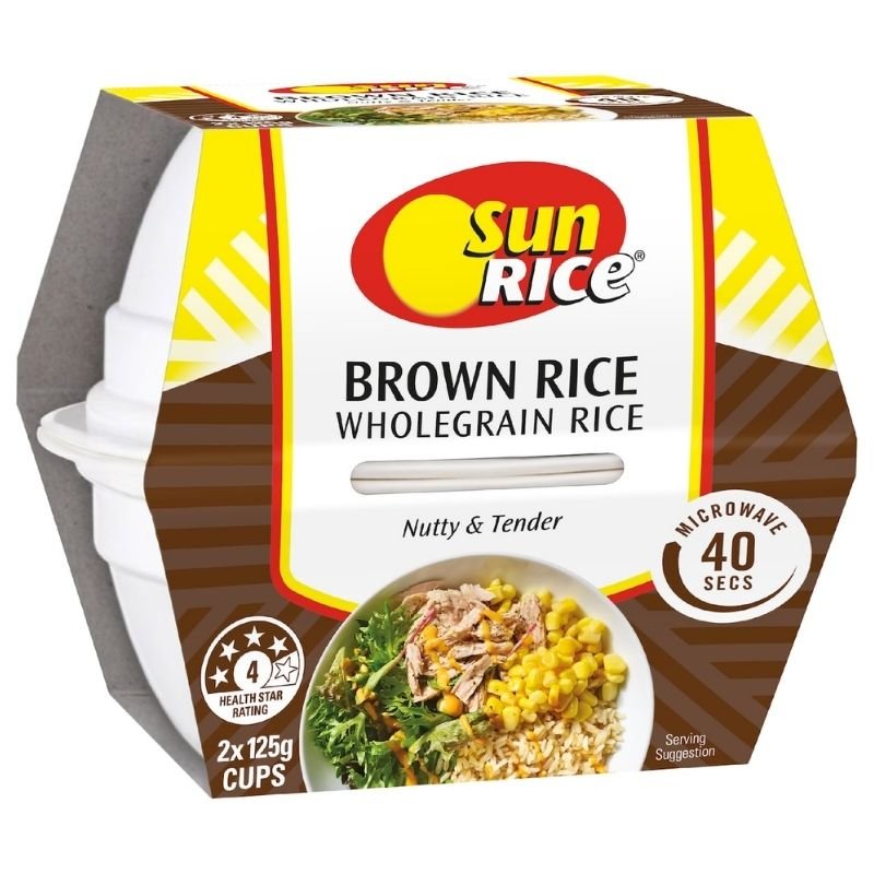 [Expiry Date: 05/03/2027] Sunrice Microwave Brown Rice Wholegrain Rice Cup 125g x 2 Pack