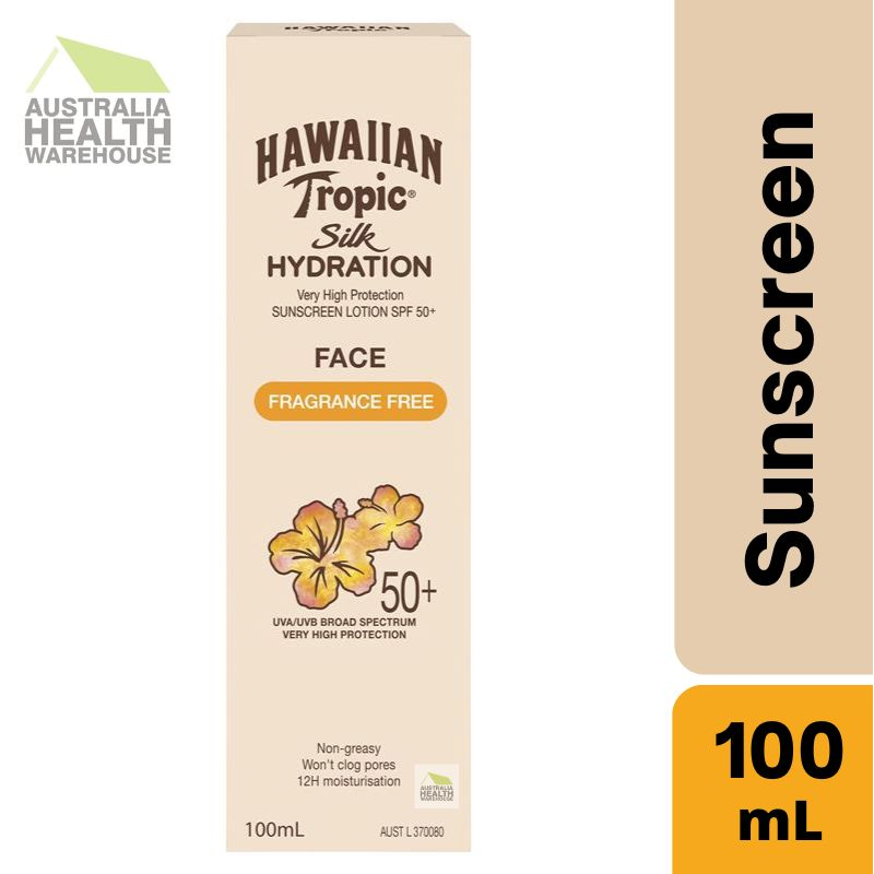 [Expiry: 01/2027] Hawaiian Tropic Silk Hydration Face SPF 50+ Fragrance Free 100ml