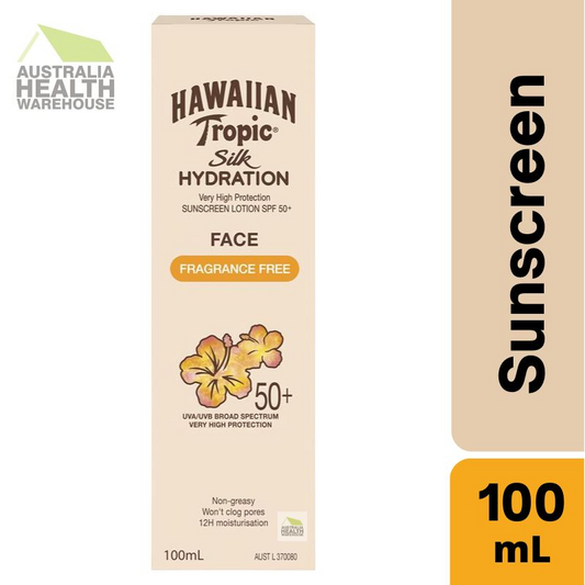 [Expiry: 01/2027] Hawaiian Tropic Silk Hydration Face SPF 50+ Fragrance Free 100ml