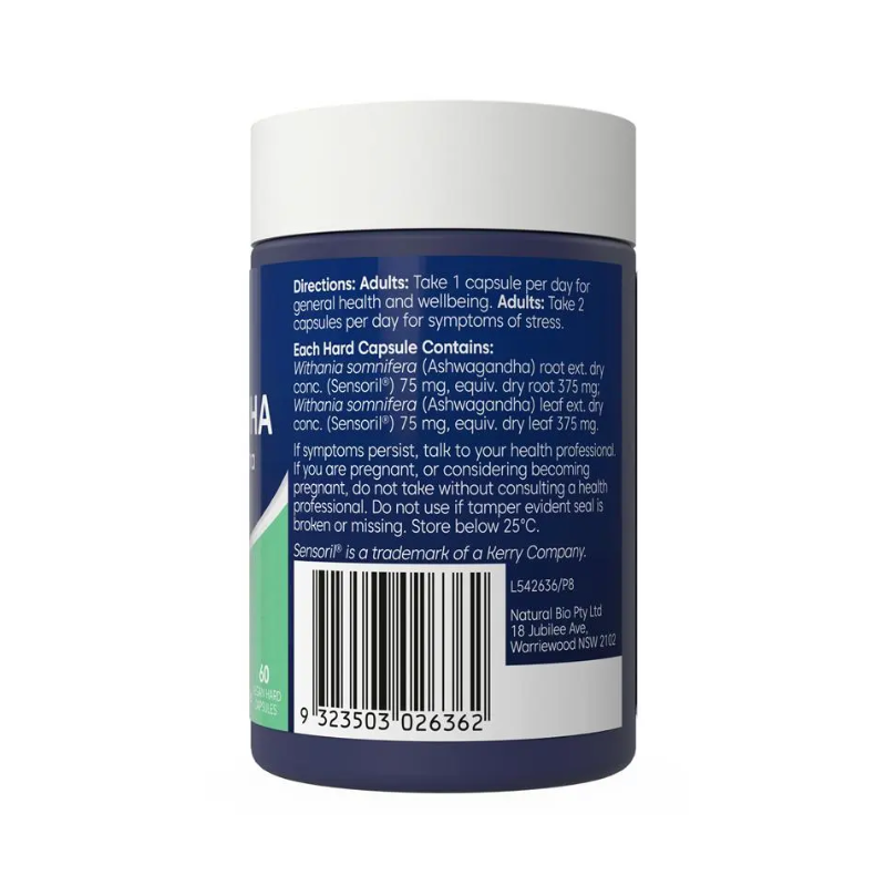 [Expiry Date: 10/2027] Bioglan Ashwagandha 6000mg 60 Capsules