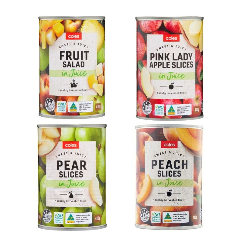 Coles Australian Fruits in Juice 410g