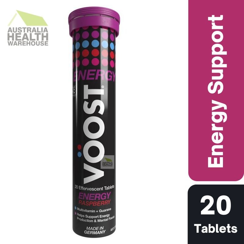 [CLEARANCE Expiry: 10/2024] Voost Energy Effervescent Raspberry 20 Tablets