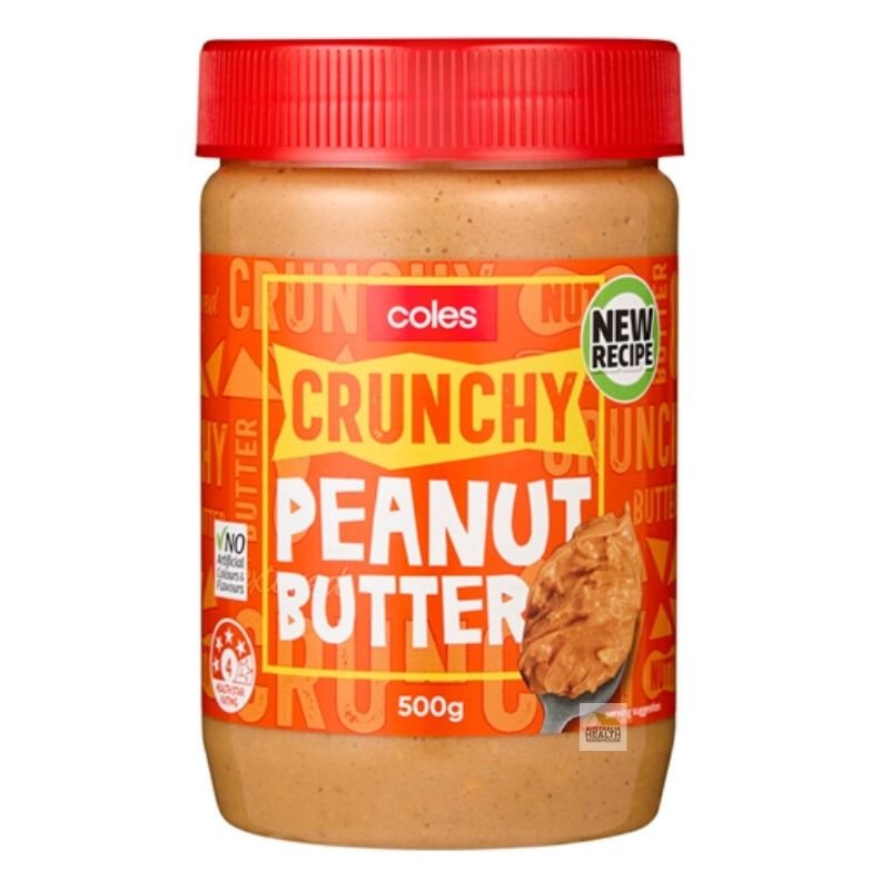 Coles Crunchy Peanut Butter 500g